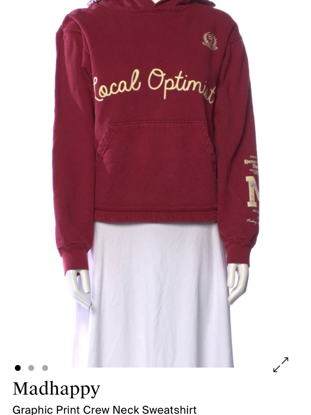 Madhappy Maroon "Local Optimist" Hoodie